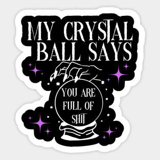 Crystal Ball (white) Sticker